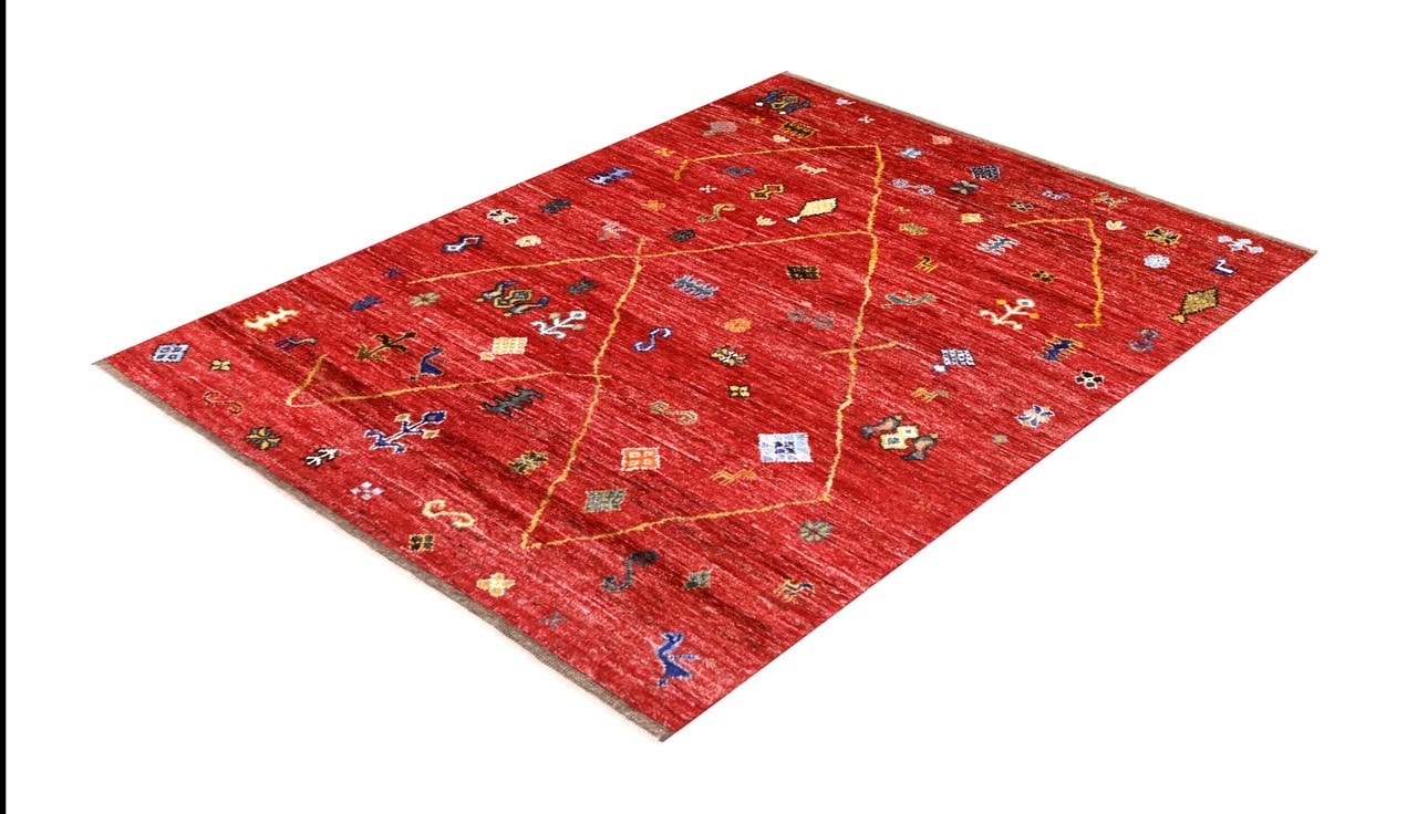 Tappeto stile berbero tribale, fatto a mano 198x158cm