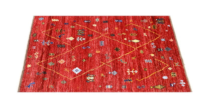 Tappeto stile berbero tribale, fatto a mano 198x158cm