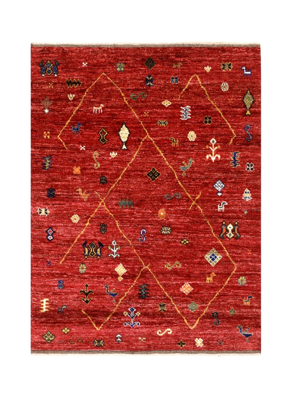 Tappeto stile berbero tribale, fatto a mano 199x152cm