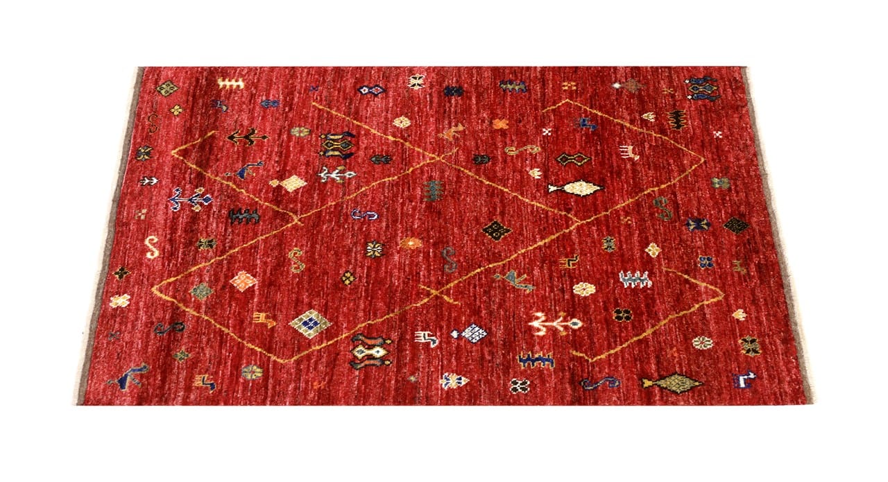 Tappeto stile berbero tribale, fatto a mano 199x152cm