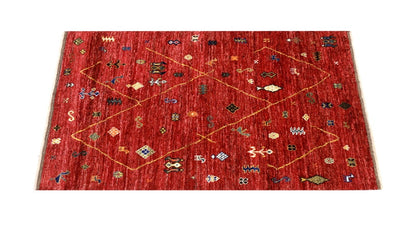 Tappeto stile berbero tribale, fatto a mano 199x152cm