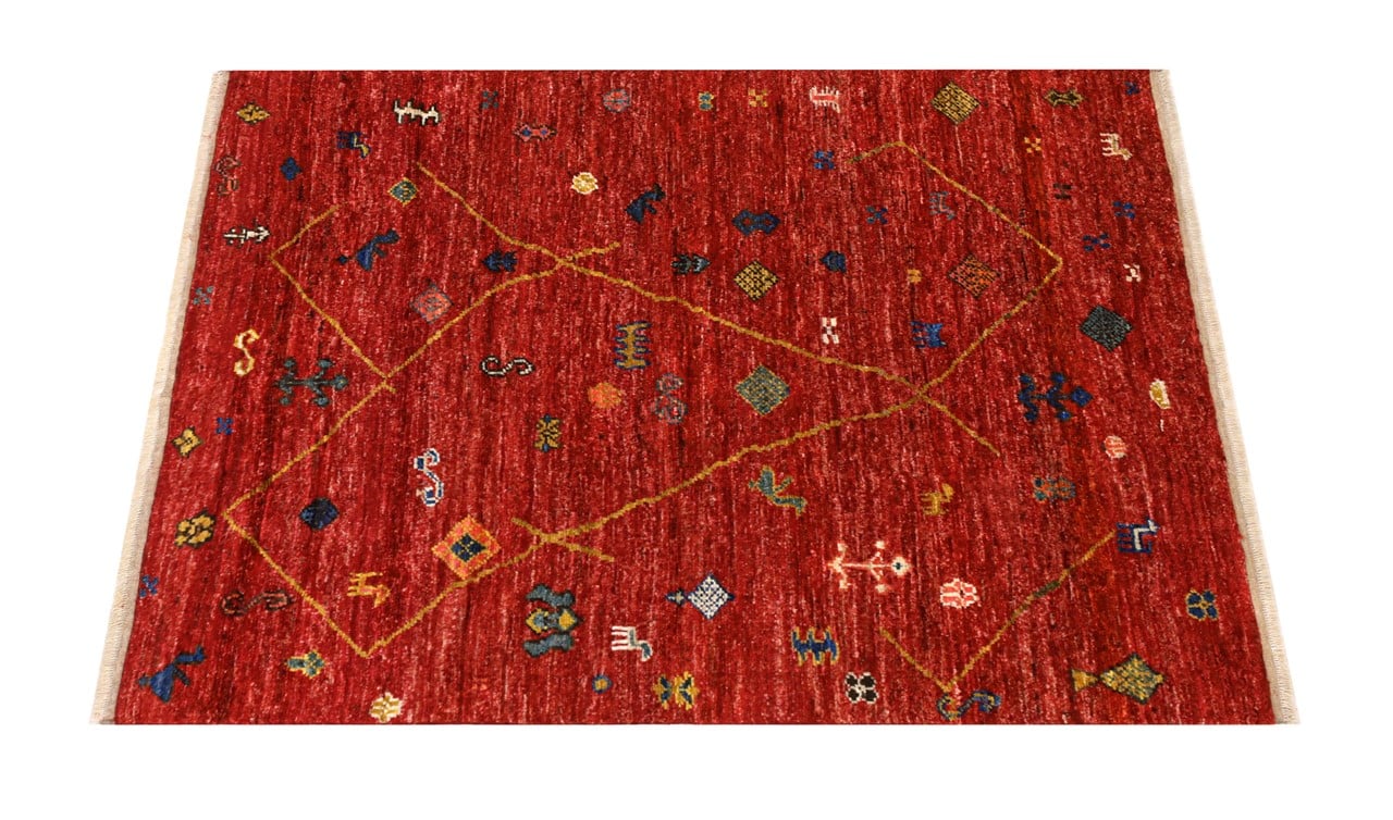 Tappeto stile berbero tribale, fatto a mano 195x162cm