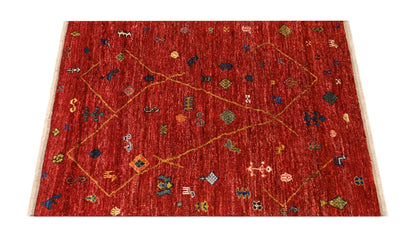 Tappeto stile berbero tribale, fatto a mano 195x162cm