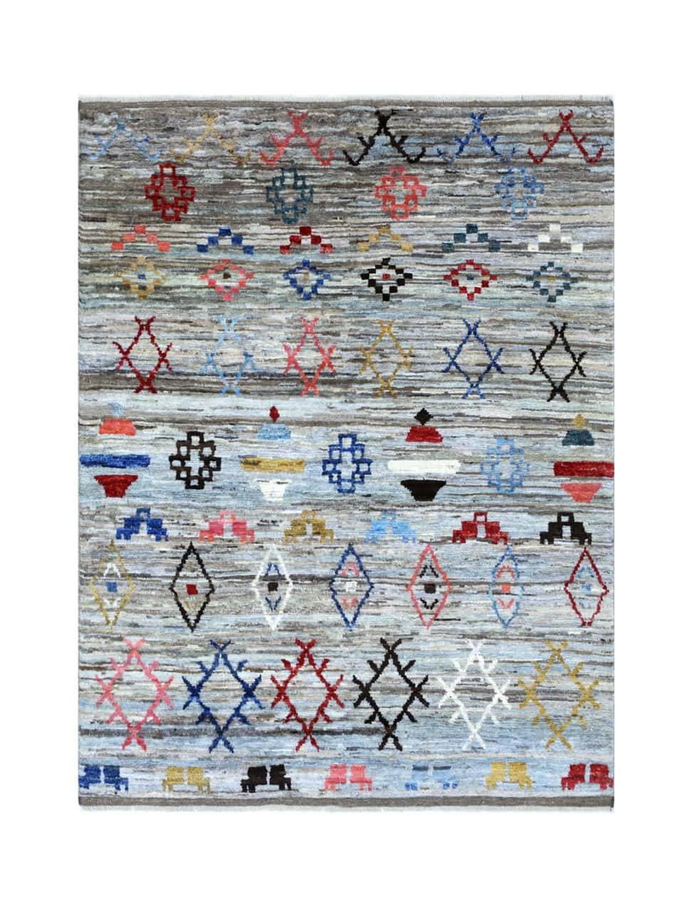 Tappeto stile berbero tribale, fatto a mano 197x152cm