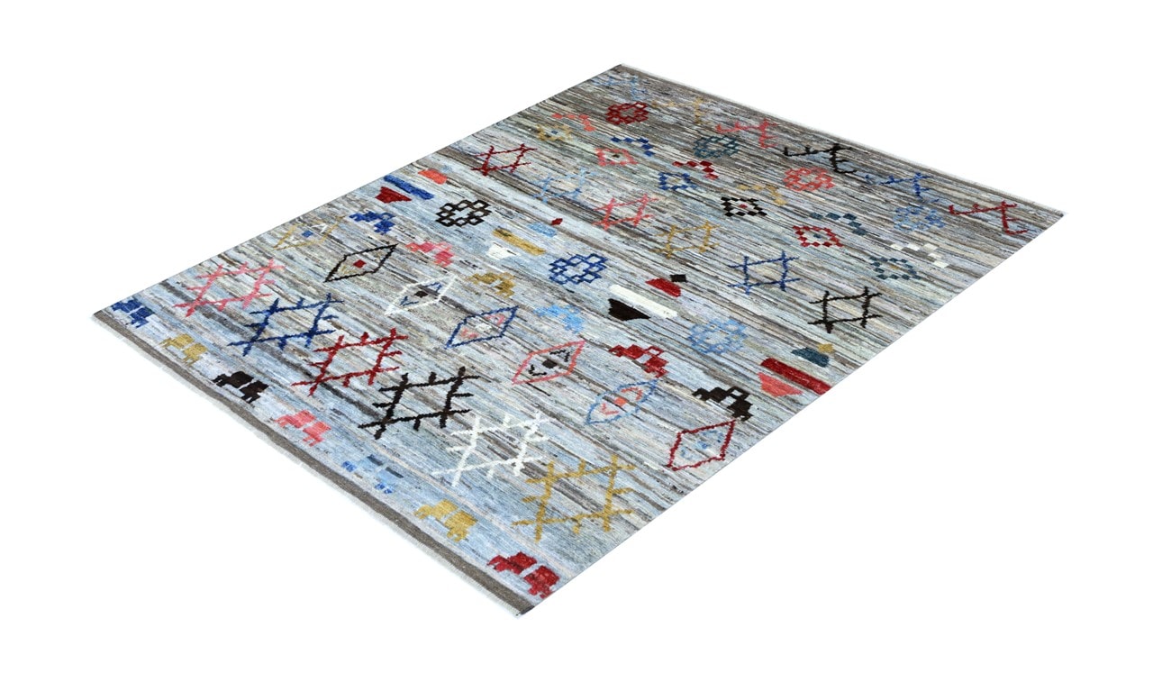 Tappeto stile berbero tribale, fatto a mano 197x152cm