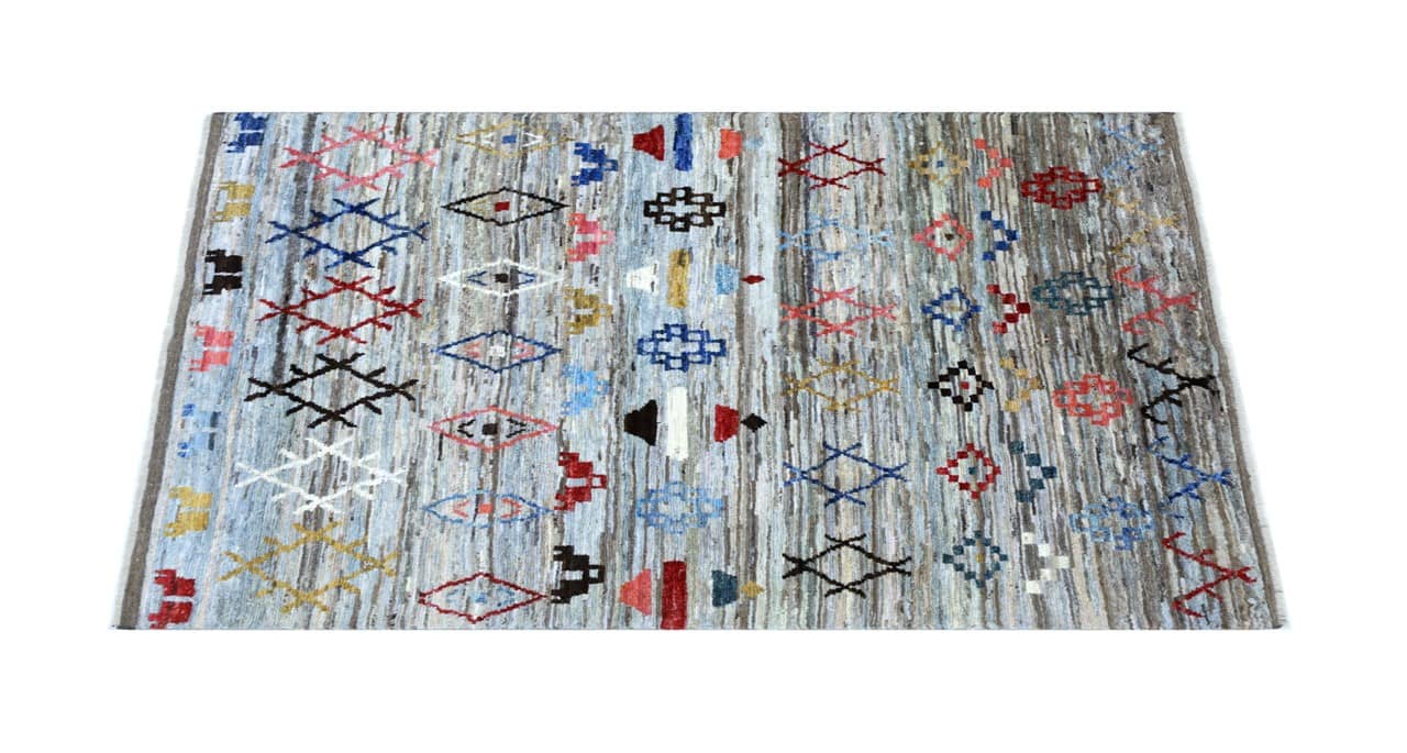 Tappeto stile berbero tribale, fatto a mano 197x152cm