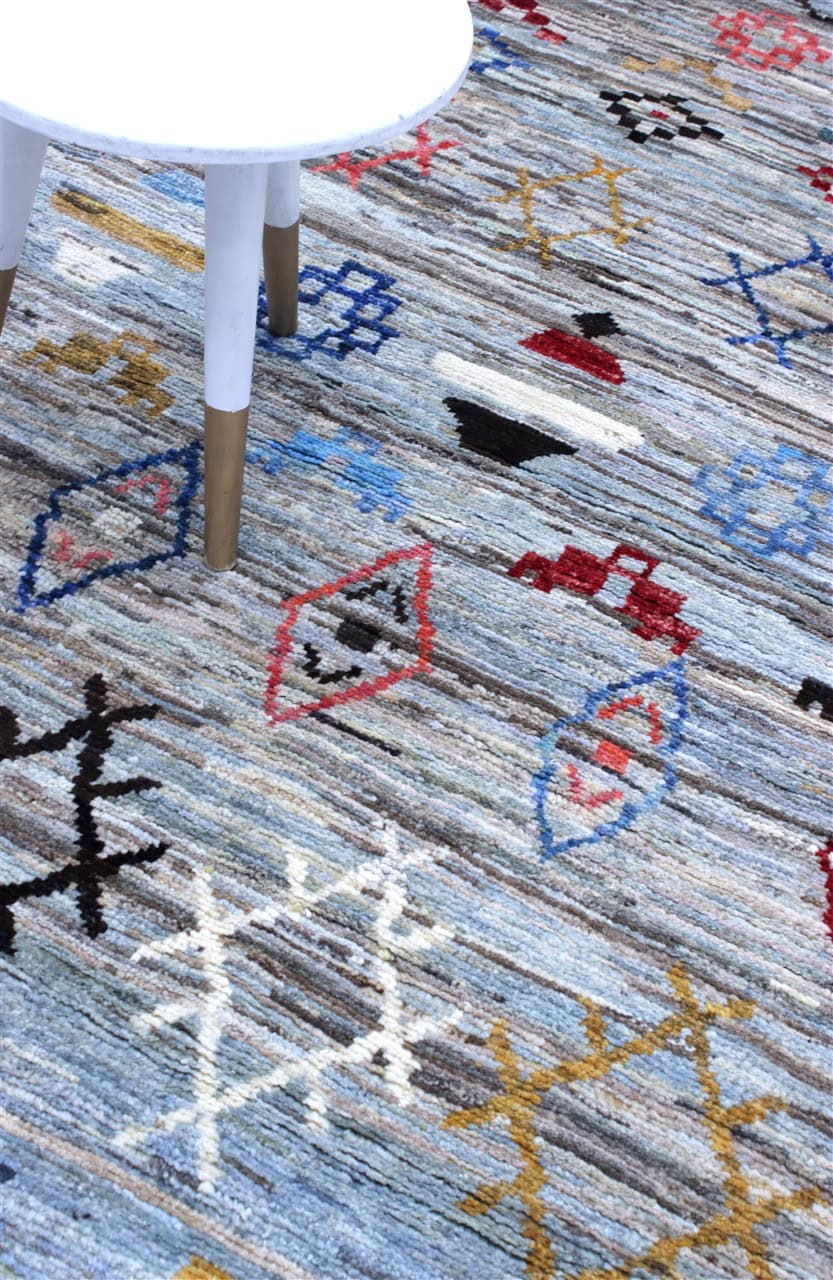 Tappeto stile berbero tribale, fatto a mano 197x152cm