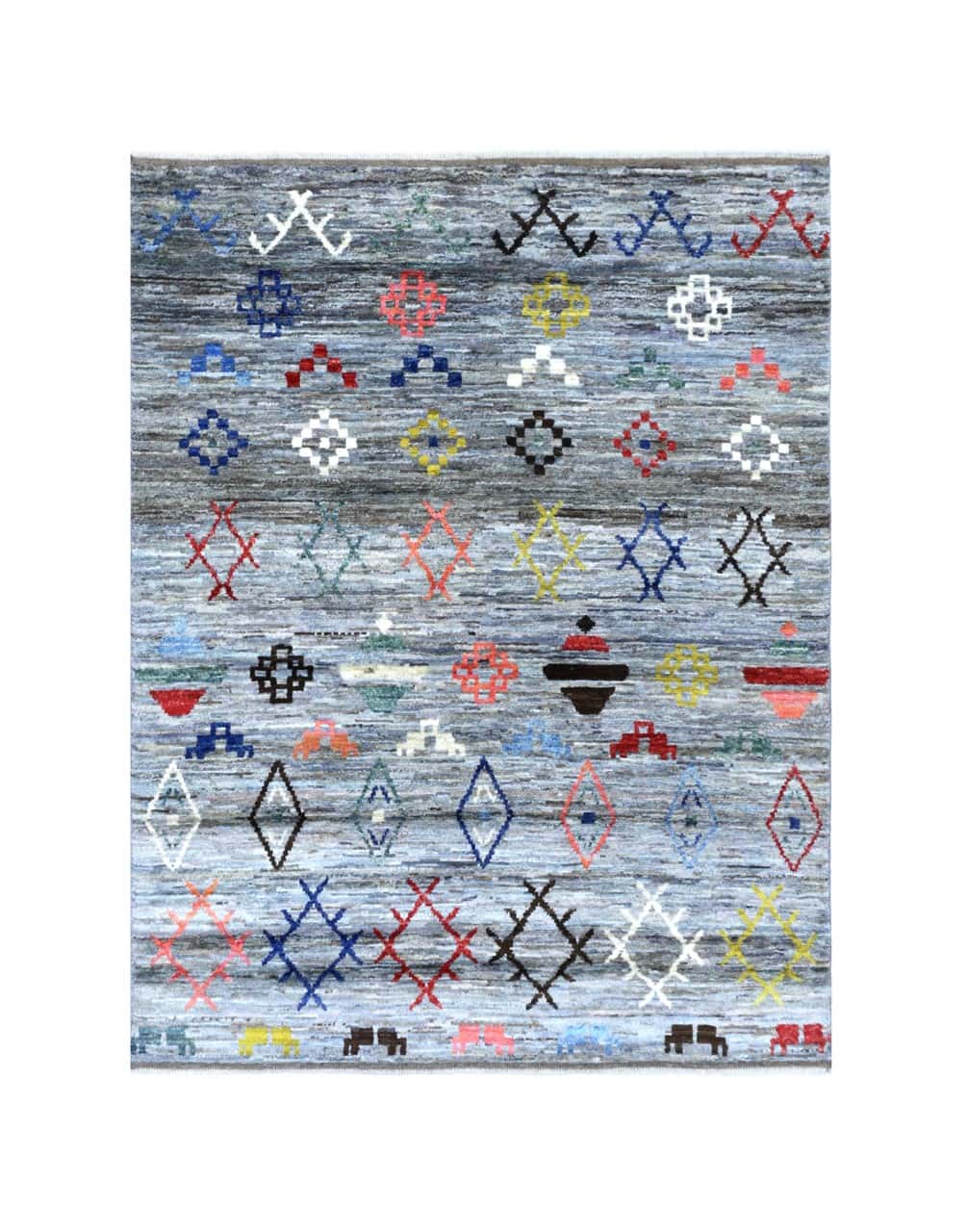 Tappeto stile berbero tribale, fatto a mano 197x154cm