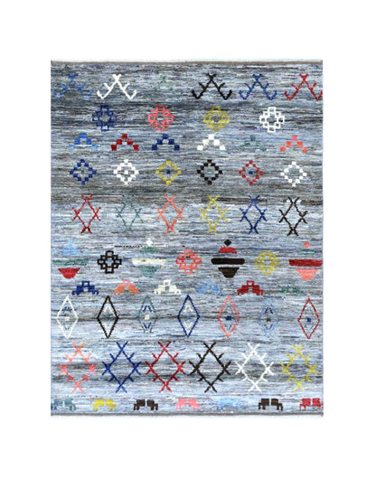 Tappeto stile berbero tribale, fatto a mano 197x154cm