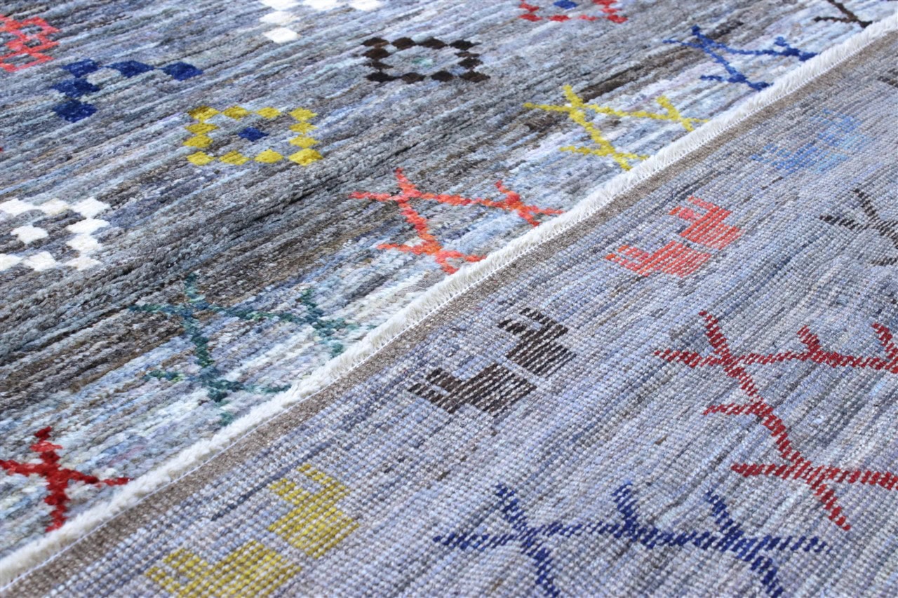 Tappeto stile berbero tribale, fatto a mano 197x154cm