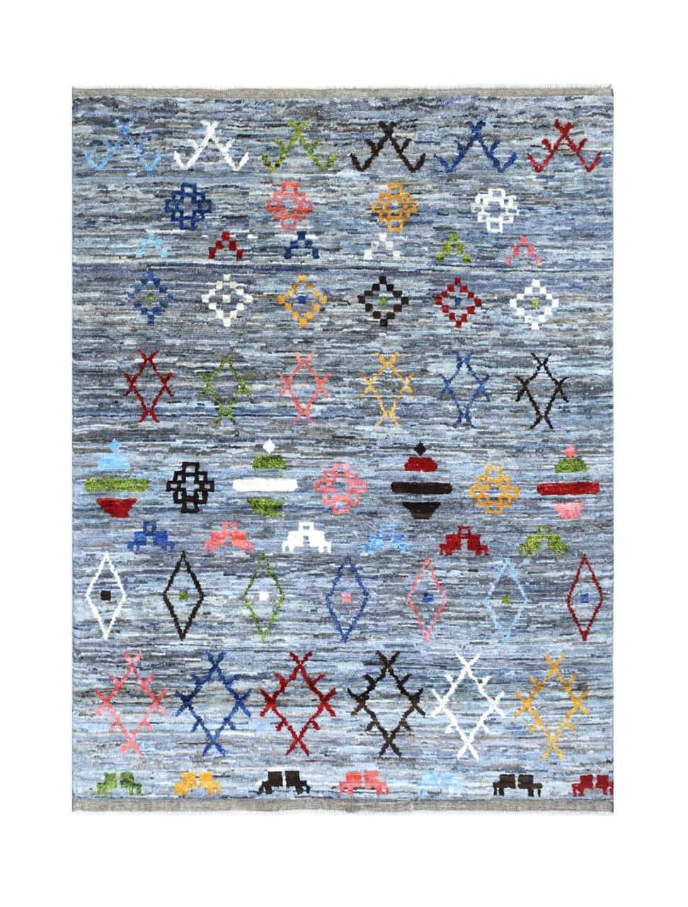 Tappeto stile berbero tribale, fatto a mano 203x155cm