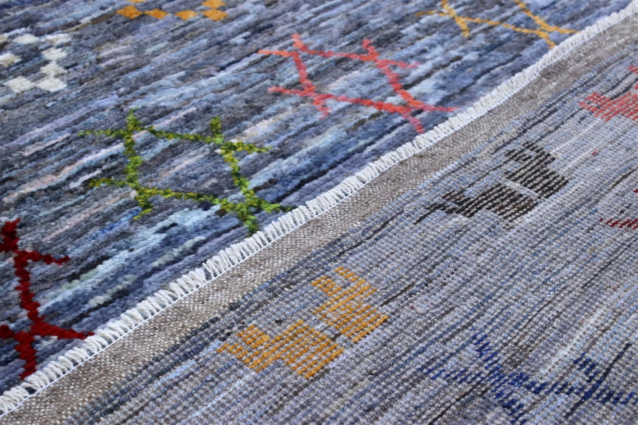 Tappeto stile berbero tribale, fatto a mano 203x155cm