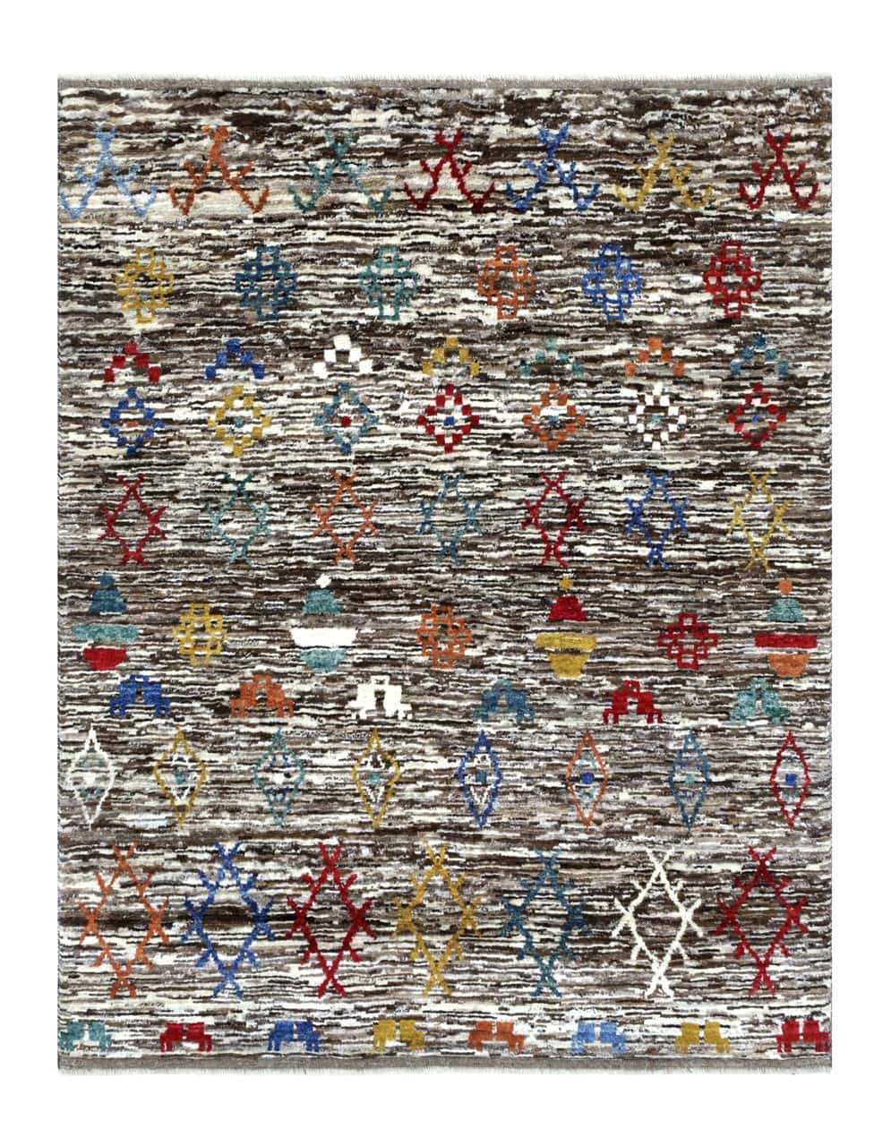 Tappeto stile berbero tribale, fatto a mano 198x155cm