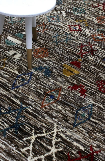 Tappeto stile berbero tribale, fatto a mano 198x155cm
