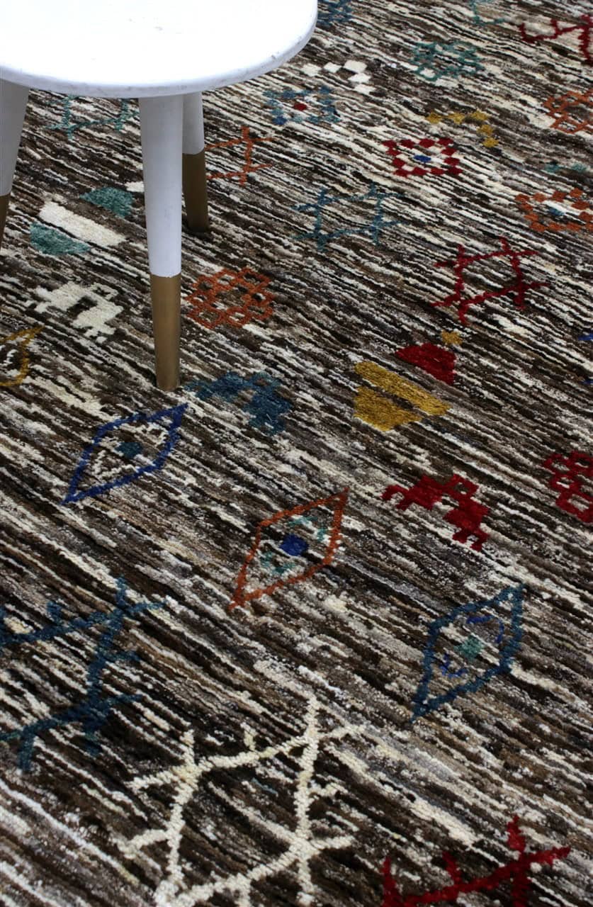 Tappeto stile berbero tribale, fatto a mano 198x155cm