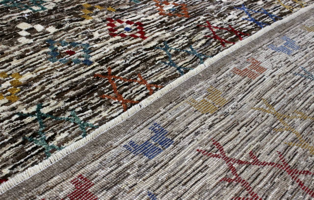 Tappeto stile berbero tribale, fatto a mano 198x155cm