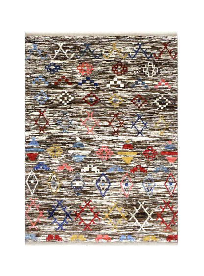 Tappeto stile berbero tribale, fatto a mano 197x146cm