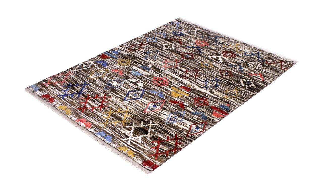 Tappeto stile berbero tribale, fatto a mano 197x146cm