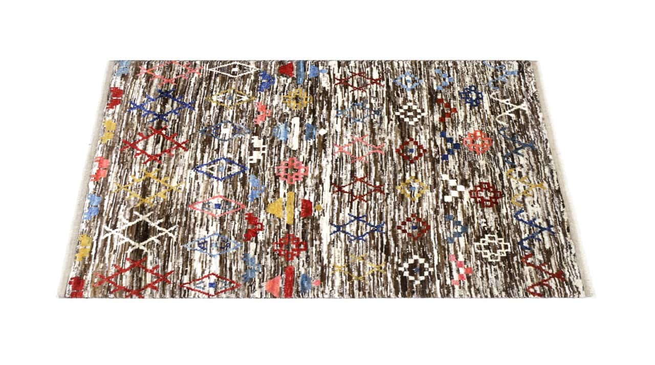 Tappeto stile berbero tribale, fatto a mano 197x146cm