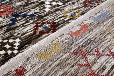 Handmade Tribal Berber Style Rug, 197x146cm