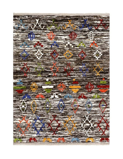 Tappeto stile berbero tribale, fatto a mano 198x154cm