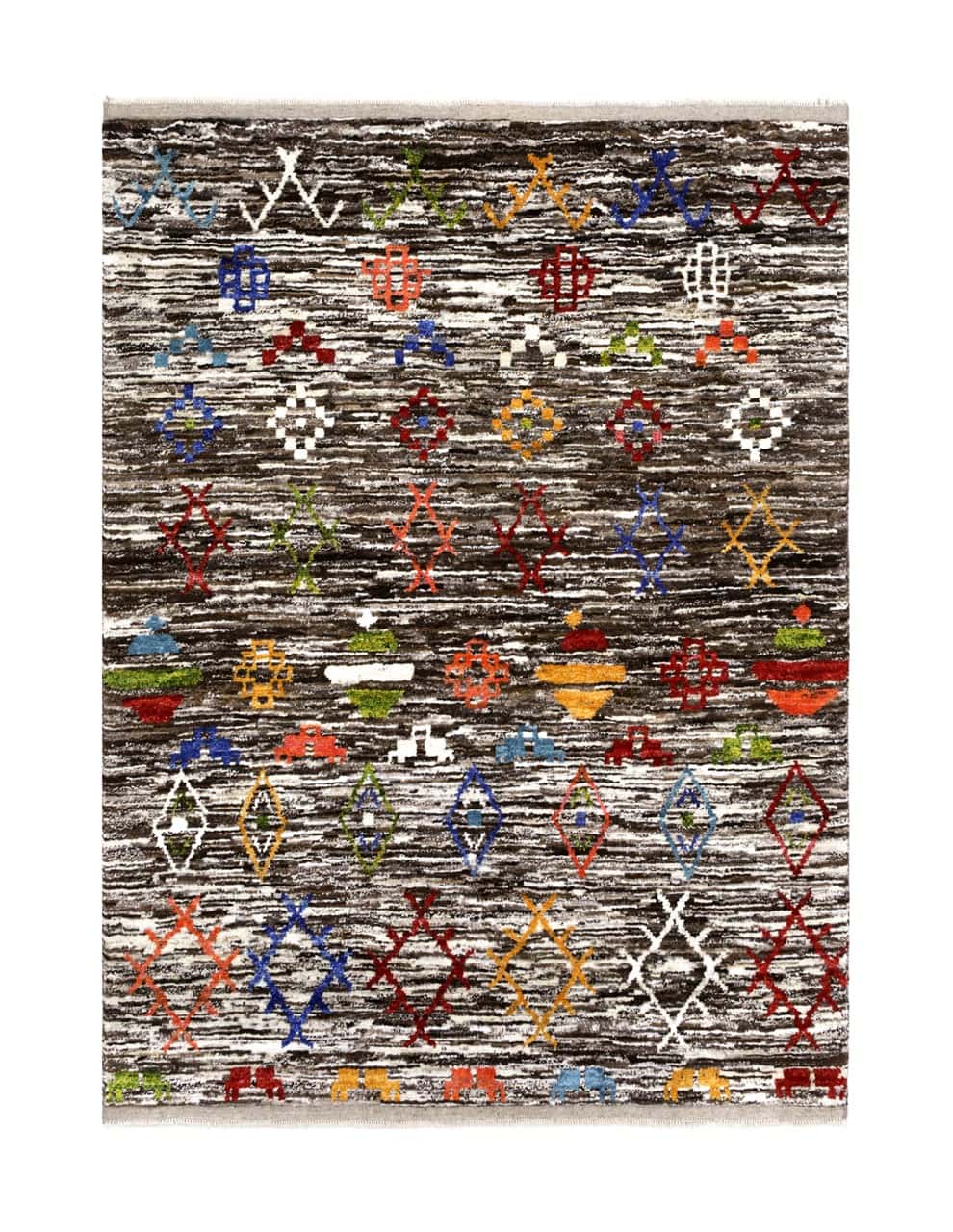 Tappeto stile berbero tribale, fatto a mano 198x154cm