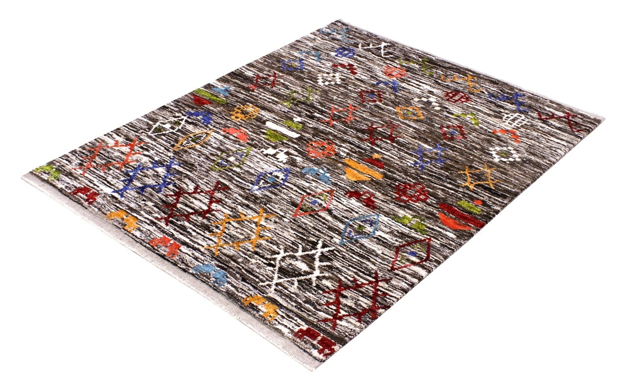 Tappeto stile berbero tribale, fatto a mano 198x154cm