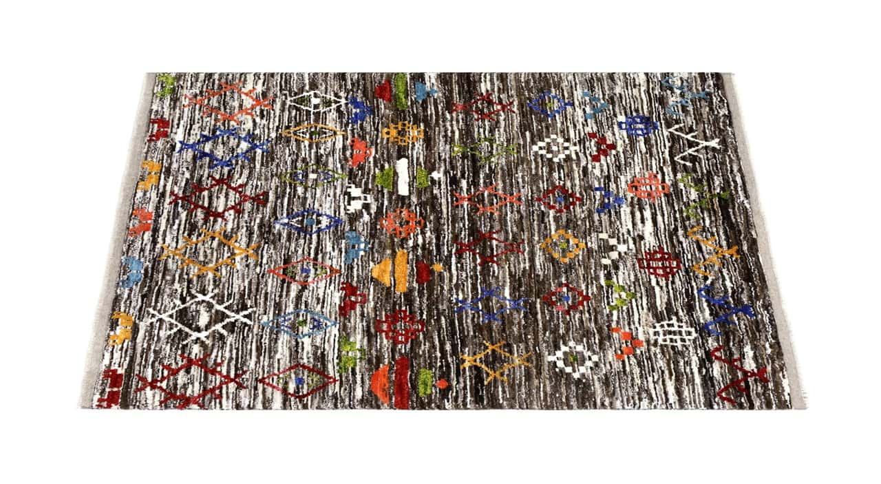 Tappeto stile berbero tribale, fatto a mano 198x154cm