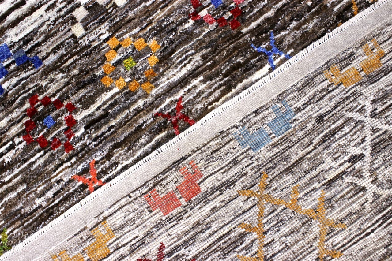 Tappeto stile berbero tribale, fatto a mano 198x154cm