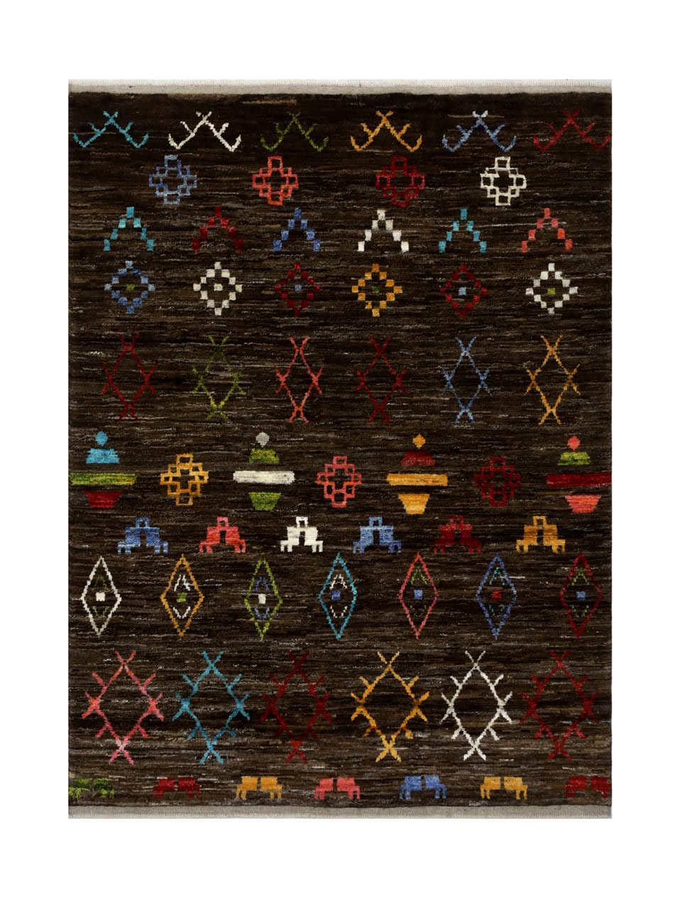 Tappeto stile berbero tribale, fatto a mano 202x148cm