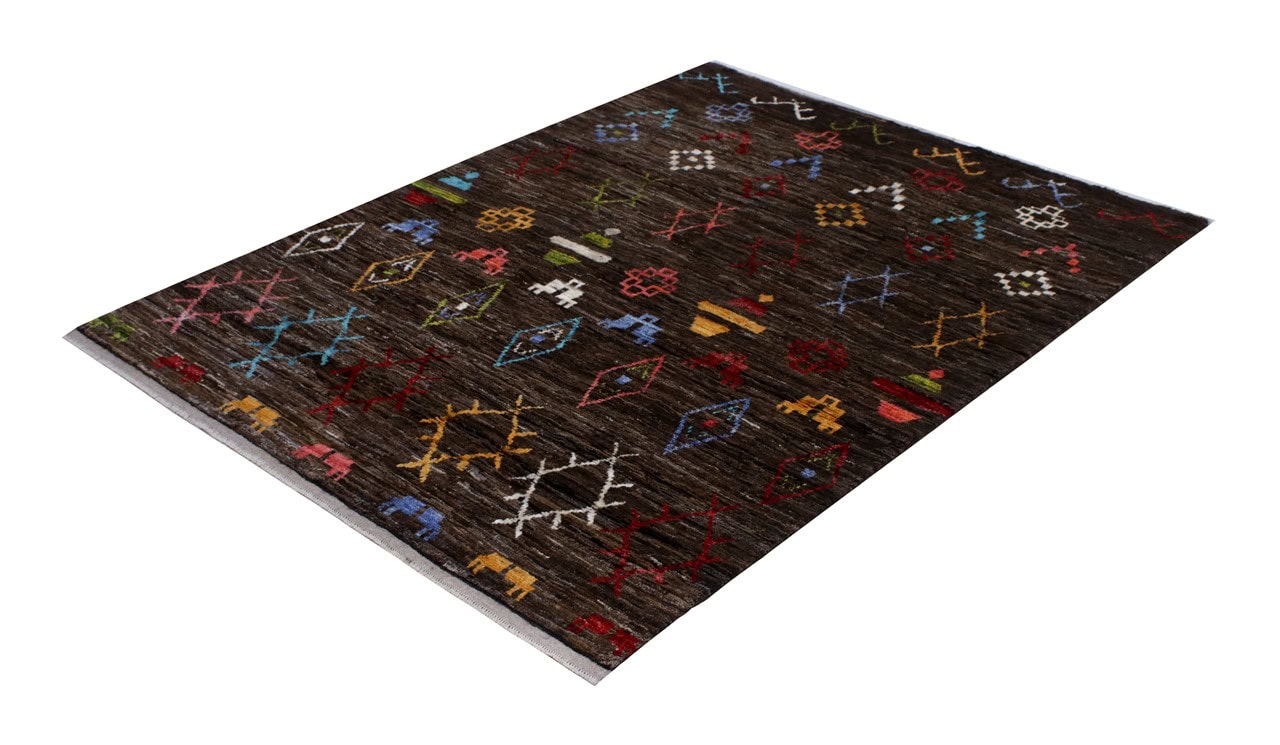 Tappeto stile berbero tribale, fatto a mano 202x148cm