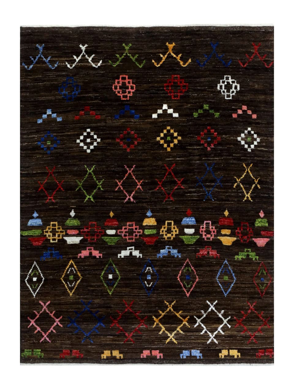 Tappeto stile berbero tribale, fatto a mano 206x160cm