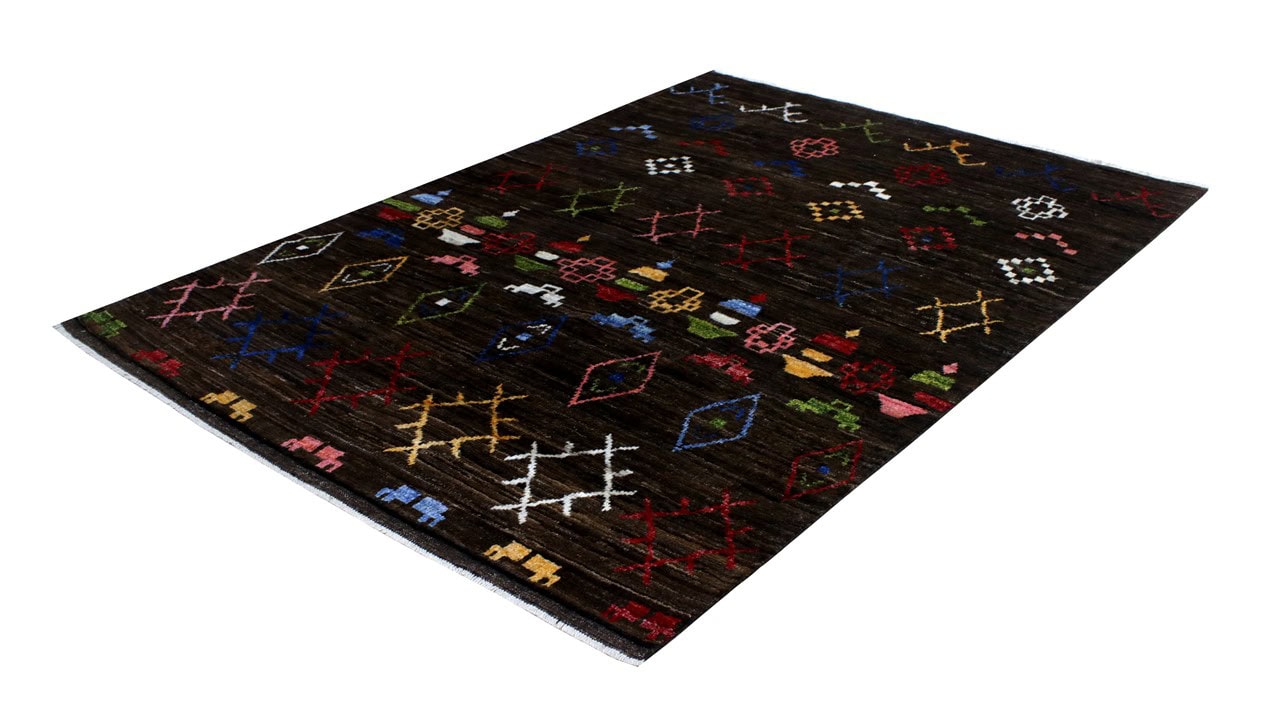 Tappeto stile berbero tribale, fatto a mano 206x160cm
