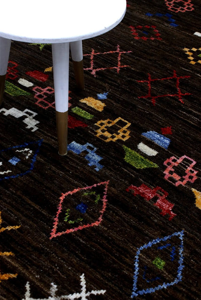 Handmade Tribal Berber Style Rug, 206x160cm