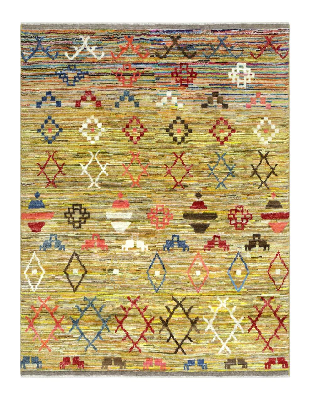 Tappeto stile berbero tribale, fatto a mano 199x153cm