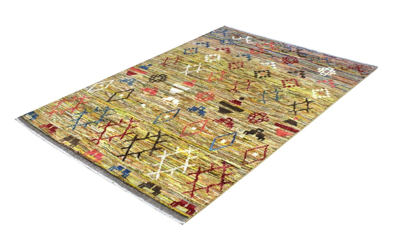 Tappeto stile berbero tribale, fatto a mano 199x153cm