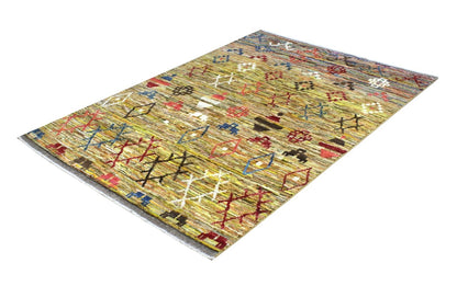 Tappeto stile berbero tribale, fatto a mano 199x153cm