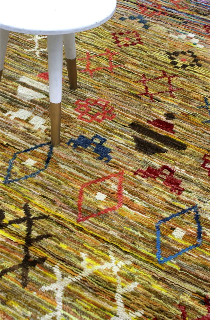 Tappeto stile berbero tribale, fatto a mano 199x153cm
