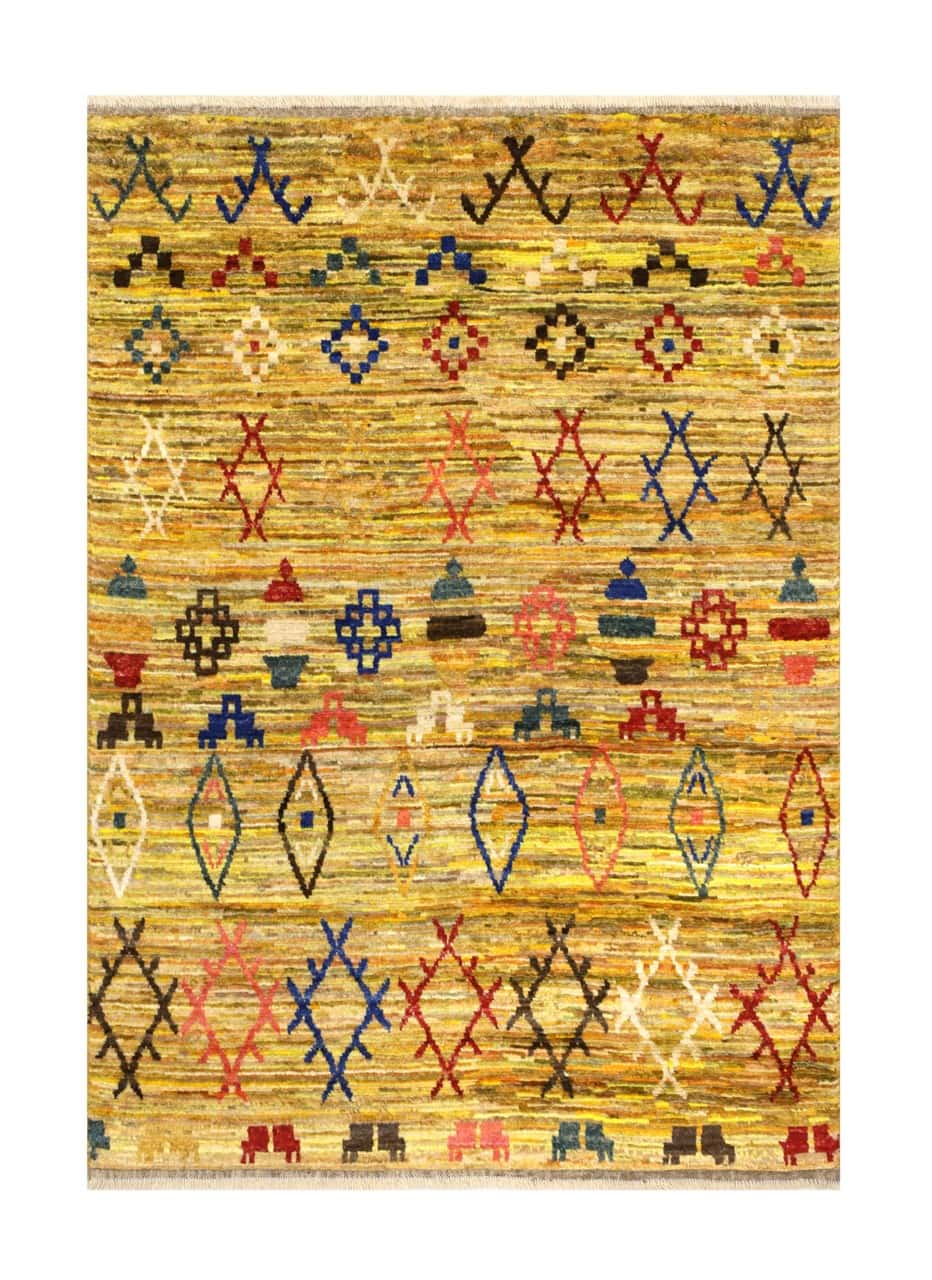 Tappeto stile berbero tribale, fatto a mano 192x139cm