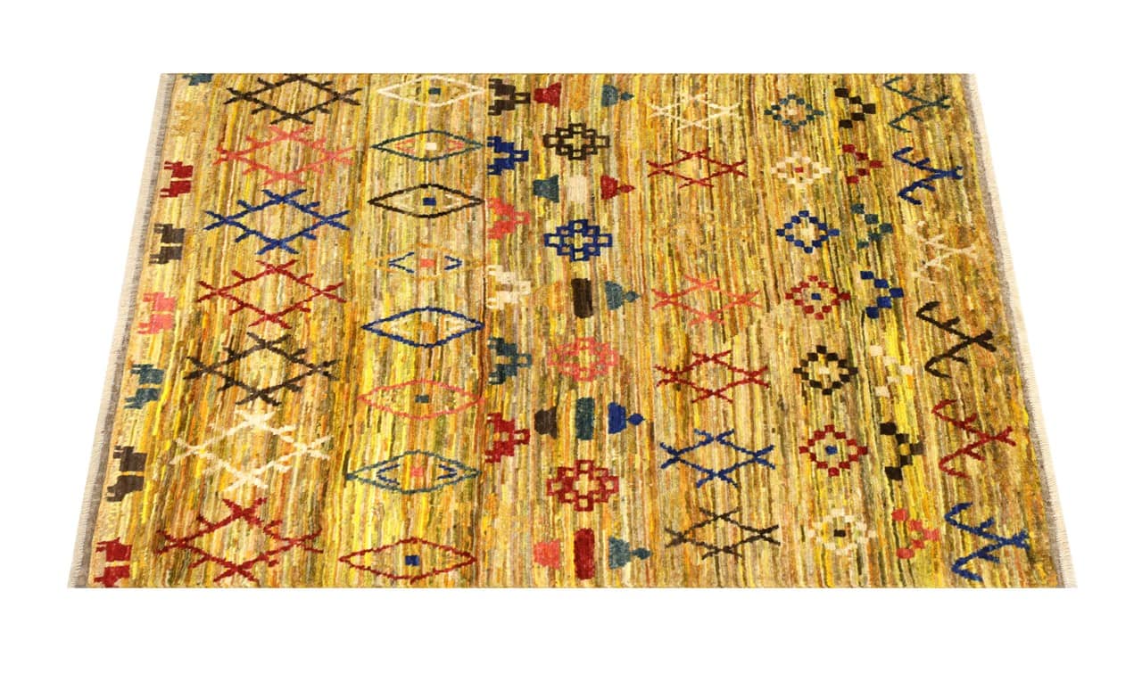 Tappeto stile berbero tribale, fatto a mano 192x139cm