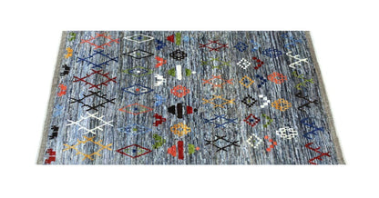 Handmade Tribal Berber Style Rug, 197x153cm