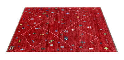 Handmade Tribal Berber Style Rug, 239x175cm