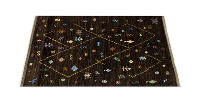 Handmade Tribal Berber Style Rug, 235x174cm
