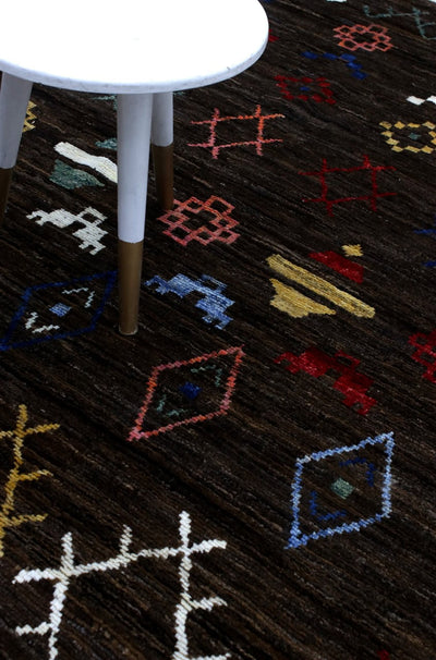 Handmade Tribal Berber Style Rug, 203x160cm
