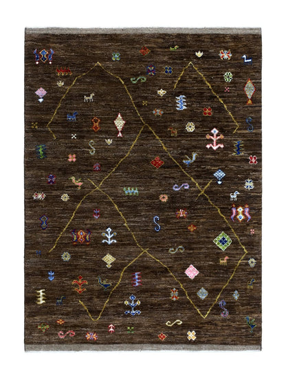 Handmade Tribal Berber Style Rug, 203x156cm