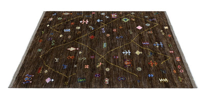 Handmade Tribal Berber Style Rug, 203x156cm