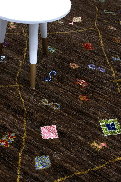 Handmade Tribal Berber Style Rug, 203x156cm