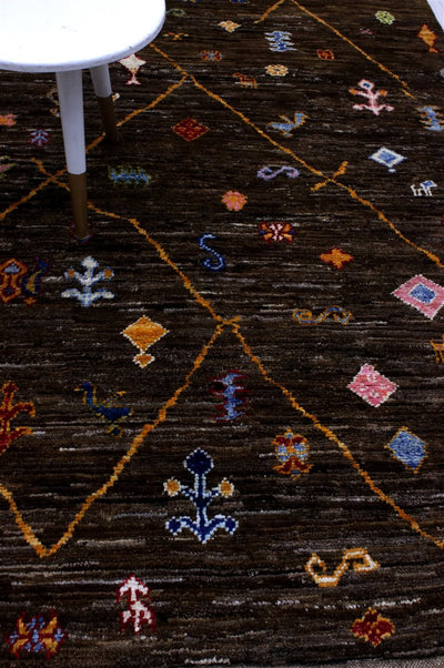 Handmade Tribal Berber Style Rug, 206x153cm