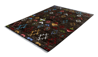 Tappeto stile berbero tribale, fatto a mano 200x152cm