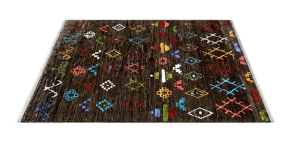 Tappeto stile berbero tribale, fatto a mano 200x152cm